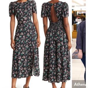 Jamie Print Open Back Short Sleeve Dress